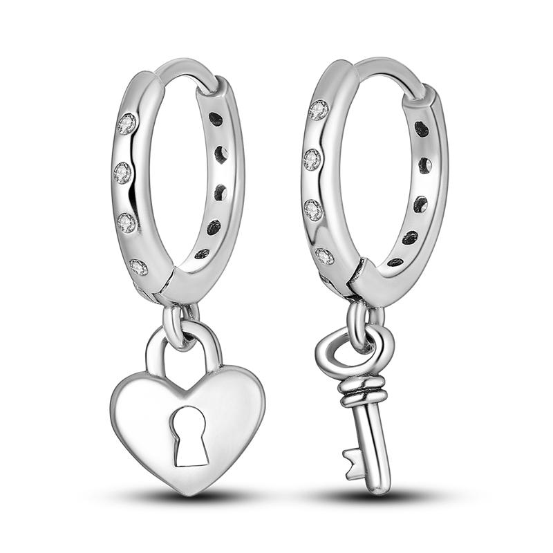 925 Silver Exquisite Simple Love Heart Series Drop Earring For Woman Fashion Party Gift Elegant Jewelry Accessories