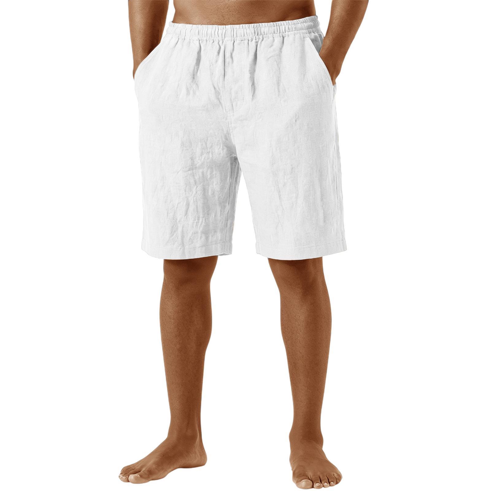 

Men s Casual Drawstring Beach Shorts S білий