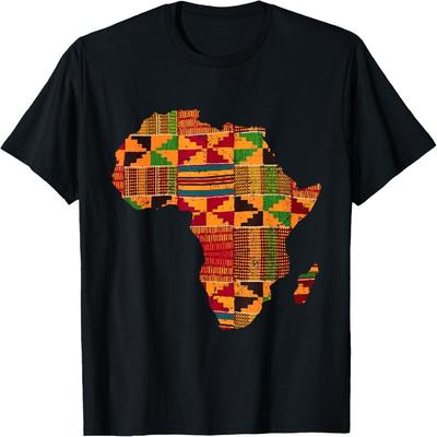 Cool Africa Map Kente Cloth Gift for Men Women African Lover Tricou