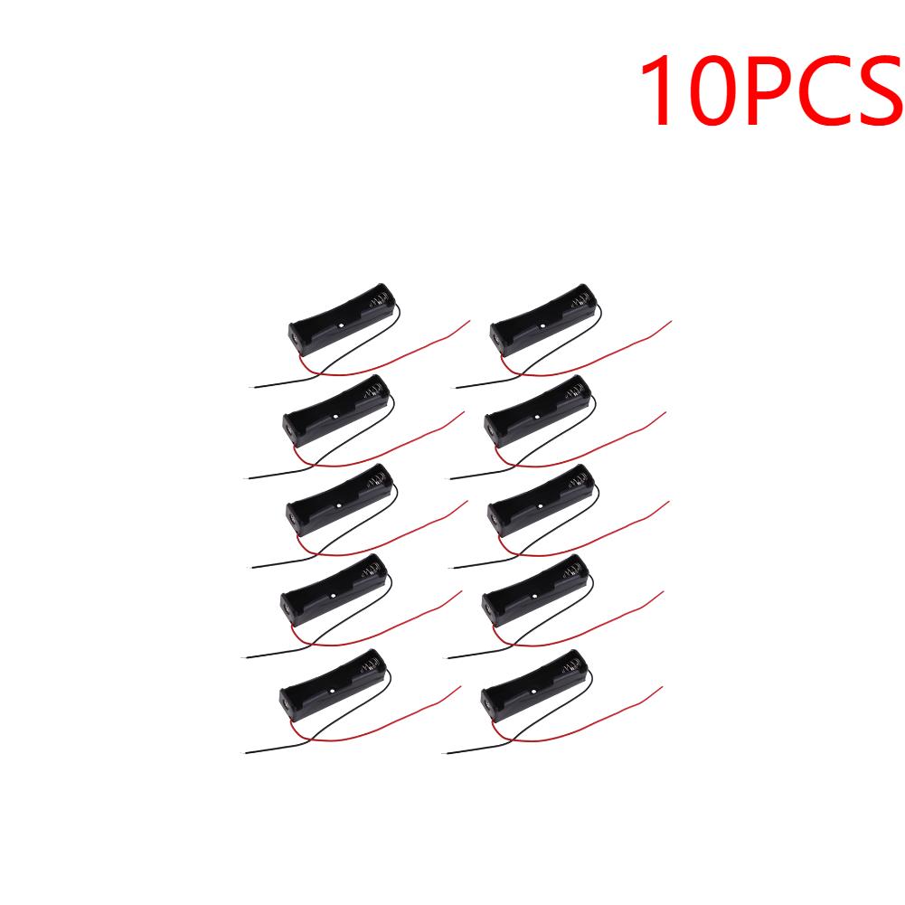 10-50PCS Plastic 18650 Battery Storage Box Case 1 Slot Way DIY Batteries Clip Holder Container With Wire Lead For 18650 Battery