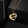 Atoztide Custom Name Necklace for Women Stainless Steel Jewelry Butterfly Heart Pendant Choker Chain Birthday Personalized Gift