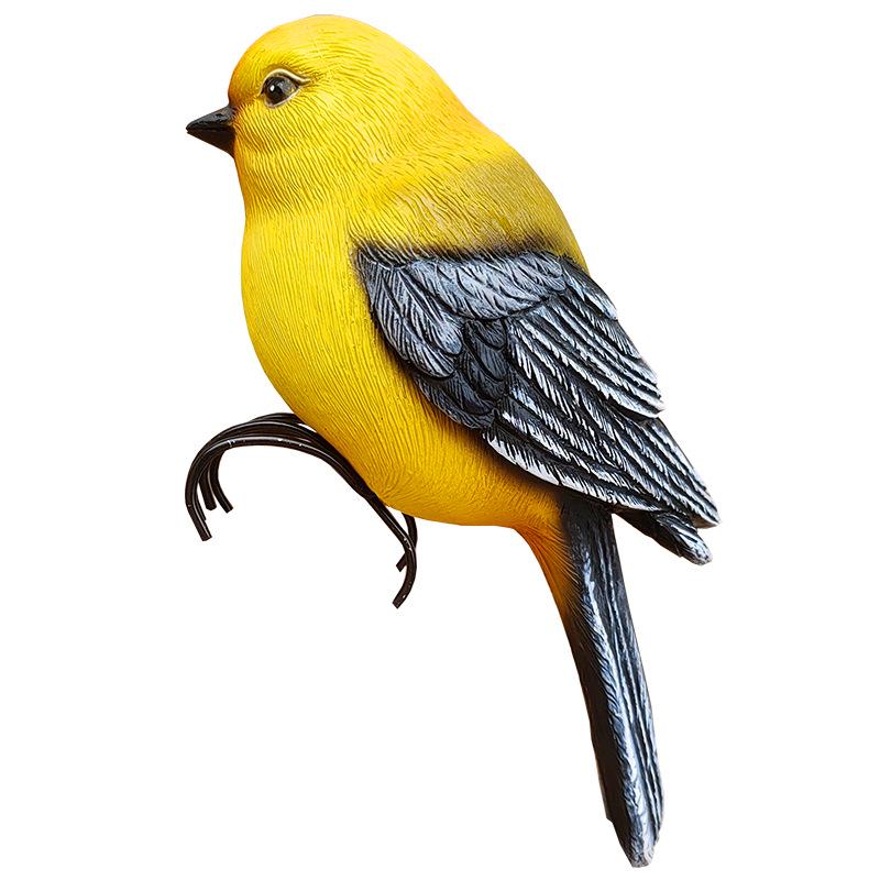 Hummingbird and Tit Bird Resin Garden Ornament for Outdoor Decoration