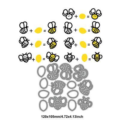 Funny Bee Egg Cutting Dies Metal Stencil DIY Scrapbooking Album Paper Card Embossing Craft Decor Art Die Cut Game