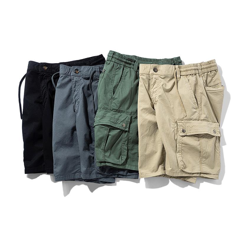 JAYSCE Herren Sommer-Shorts im Shibuya-Stil, locker sitzende Arbeitsshorts, Amikaji Outdoor-Cargohose mit mehreren Taschen, übergroße klassische kurze Hose