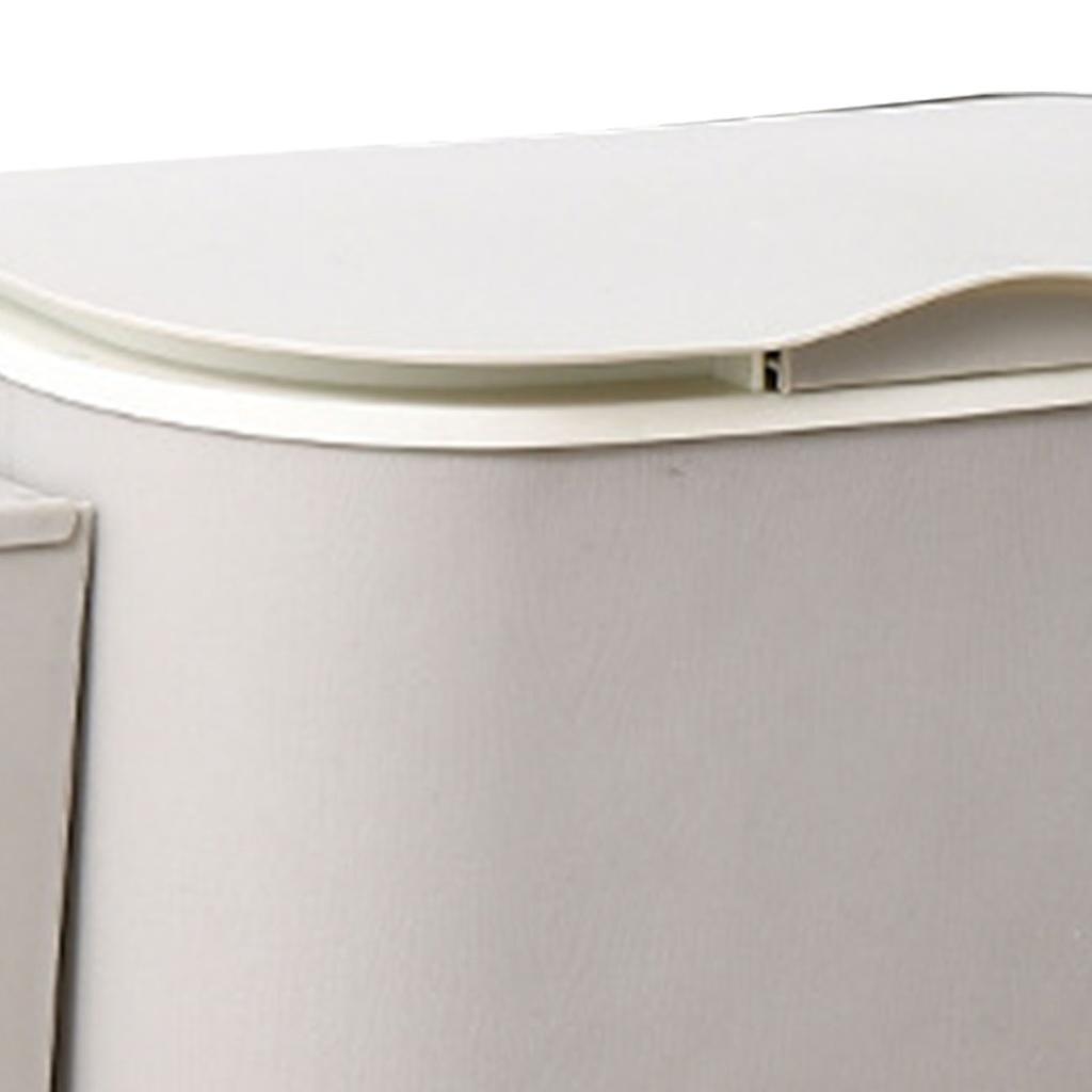 Hanging Trash Can with Lid Large Capacity Wall Mounted Garbage Can for Kitchen Cabinet Bathroom Light Gray