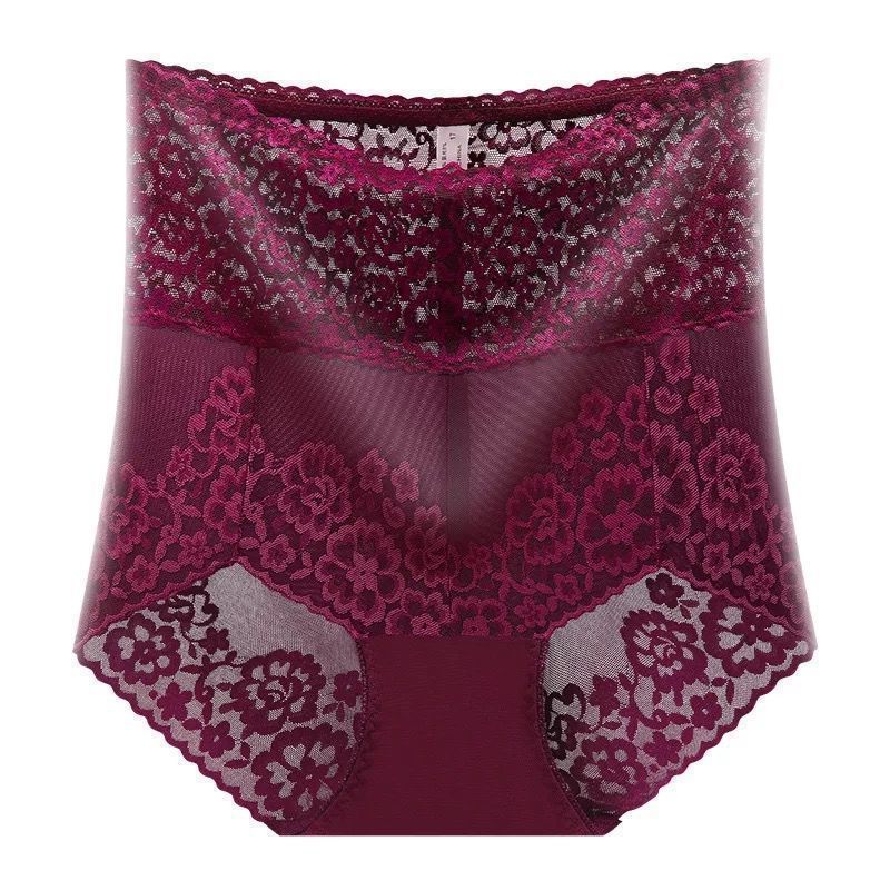 Hoher Taillen Sexy Spitze Unterwäsche Damen Nahtlos Bauchstraffend Taillenstraffend Übergröße Straffend Bequem Atmungsaktiv Dünn Dreieckige Slips