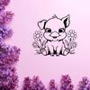 Spring Flower Pig Metal Wall Art Farmhouse Statue Mural Home Decor Sculpture
