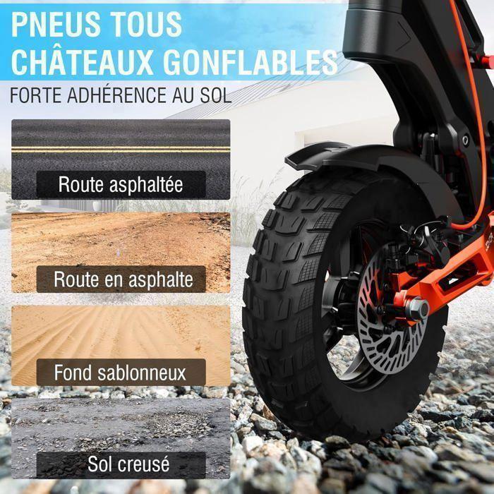 Scooter Électrique JOYOR T10 - Moteur 1000W X2 Batterie 60V18AH Pneus De 10 Pouces -- Noir