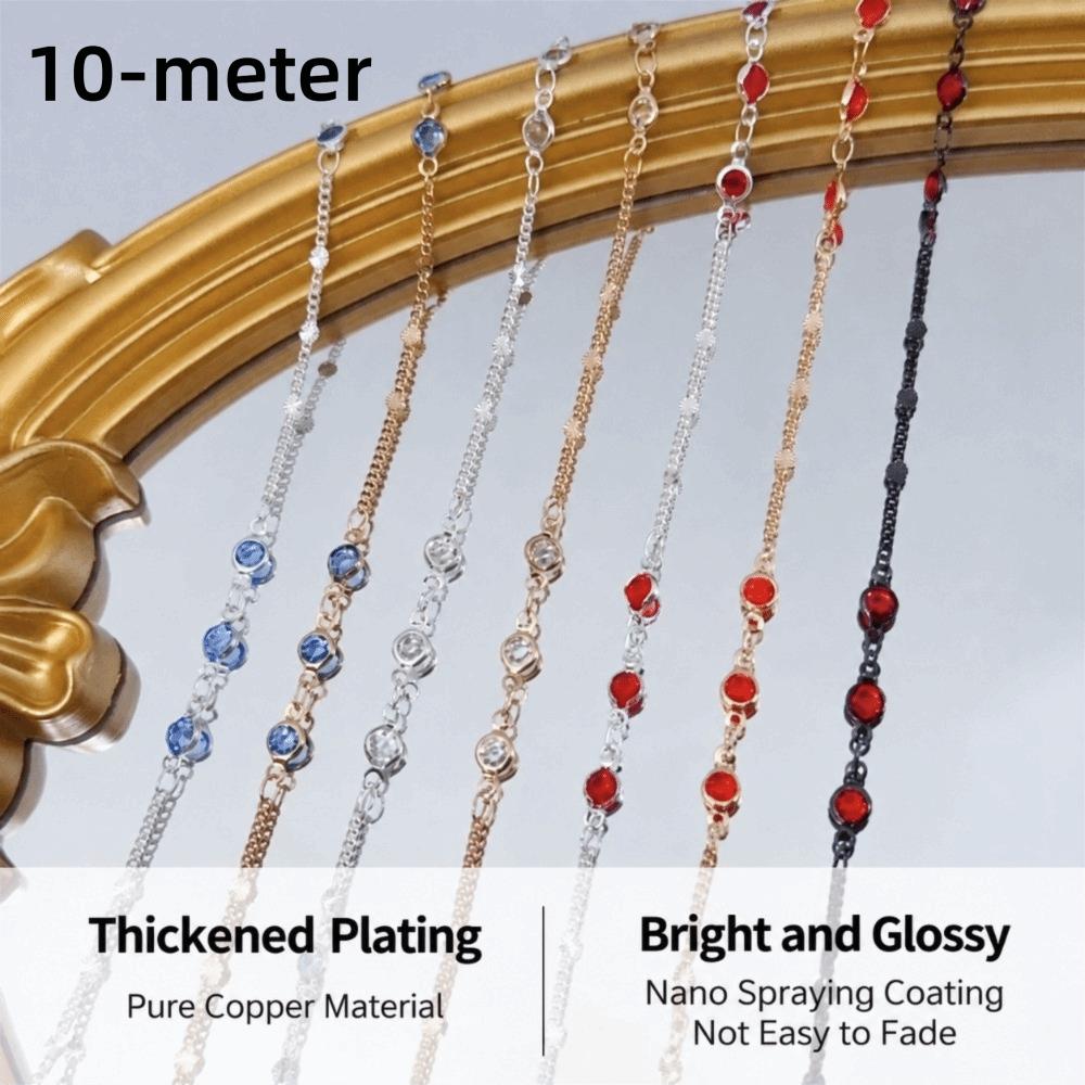 Antiquity Style Jewelry Making Chain 10 Meter Length Rhinestone Charm Pendant  For Girls