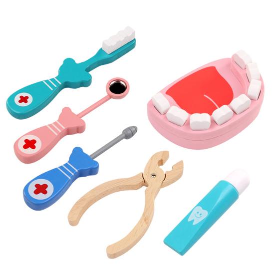 

Креативный реалистичный интерактивный подарок для девочек, ролевая игра, игрушка для игры в доктора, набор для домашнего стоматолога A