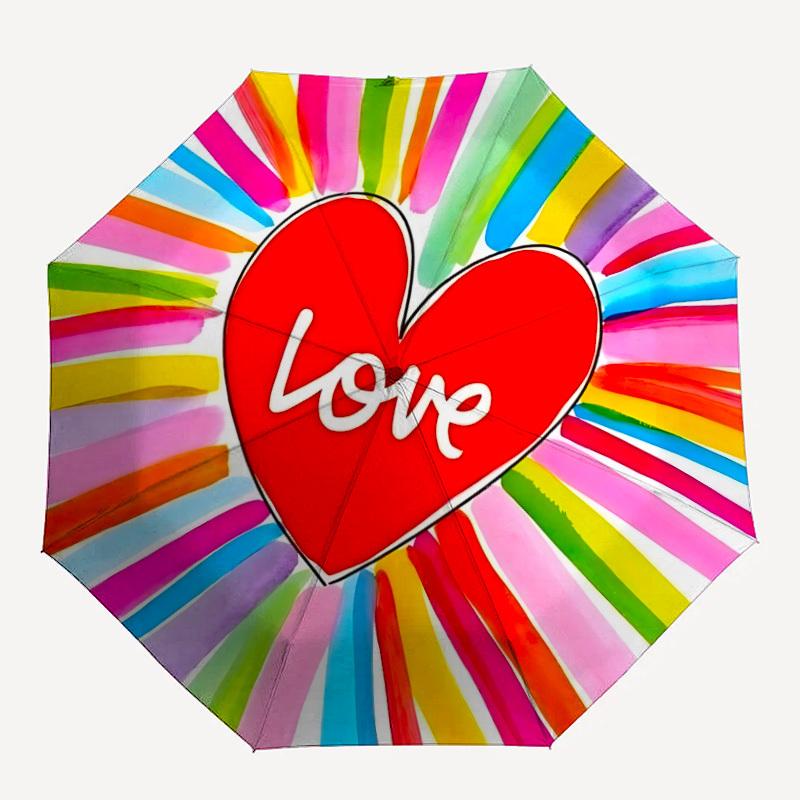 

1pc Heart Love Folding Umbrella | Elegant Design, Fashionable Accessory, Durable Construction, Sturdy Ribs yy251107117