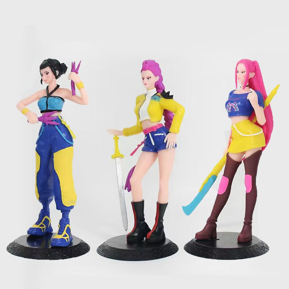 Kpop Demon Hunters Figure Model Toy PVC Cartoon Peripherals Rumi Mira Zoey Desk Decoration Collection Figures Model Toy For Kid