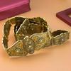 Vintage Slawischer Kaukasus Frauenkleid Gürtel Reliefmuster Nietendekoration Metall Taillenkette Verstellbare Länge