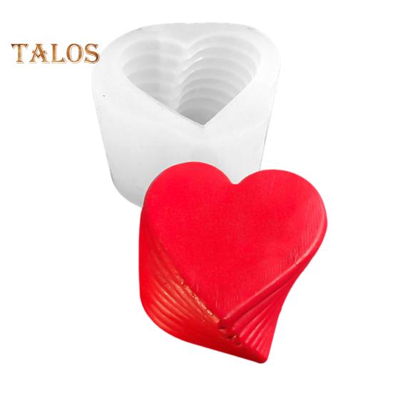 3D-Herz-Kerzenform, Silikonform für Liebesherzen mit klarer Textur, Valentinstag, Epoxidharz, Kunsthandwerk für die DIY-Herstellung von Schokolade, Kuchen, Seife und Kerzen