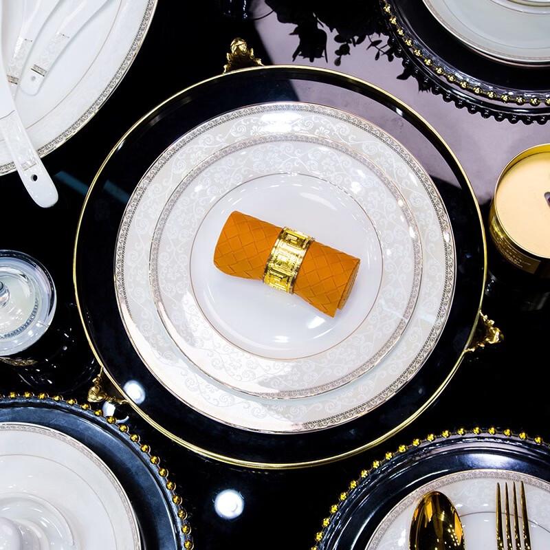 Ru Han 60-Piece Chinese Bone China Dinnerware Set