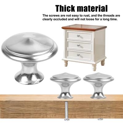 10Pcs 30mm Round Stainless Steel Cabinet Knobs - Perfect  Kitchen Cupboards, Drawers