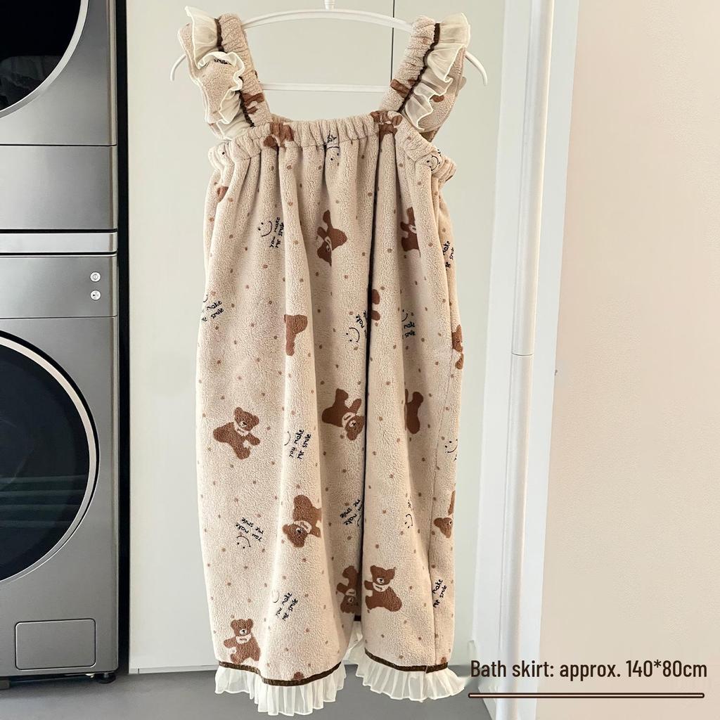 2025 Women's Quick-Dry Absorbent Bath Towel Set: Includes Hair Drying Cap and Wearable Wrap for Home Use