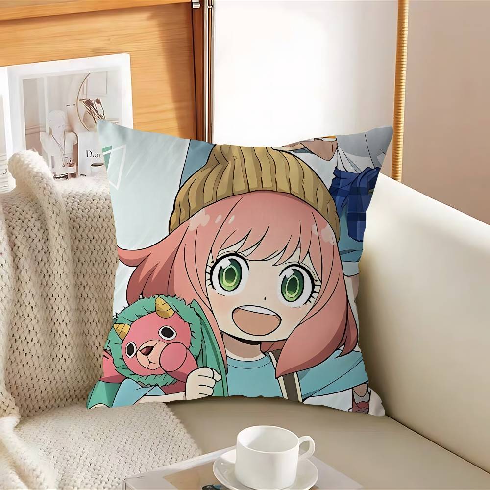 S-Spy X Anime F-Family A-Anya Kuddfodral Avtagbart Tvättbart Kuddfodral – Mjukt Linne för Alla Årstider