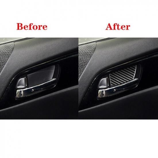 ABS Carbon Fiber Car Interior Door Handle Cover Trim For 2014-2017 Honda Accord