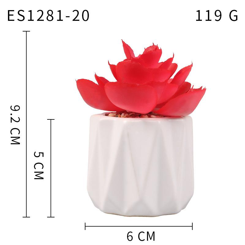 Small, Wavy Cup-Shaped Simulated Succulent Plant Potted Plant, Nordic Office Furniture Fresh Decoration