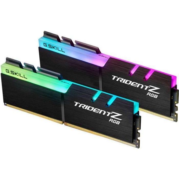 Mémoire PC G.SKILL Trident Z RGB - 16 Go - PC4-32000 / DDR4 4000 Mhz F4-4000C18D-16GTZRB DDR4