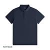 Men's Black Polo Shirt Short Sleeve Casual Solid Color Top for Daily Office Wear