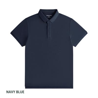 Polo Noir pour Homme Manches Courtes Décontracté Couleur Unie Haut pour Tenue Quotidienne de Bureau