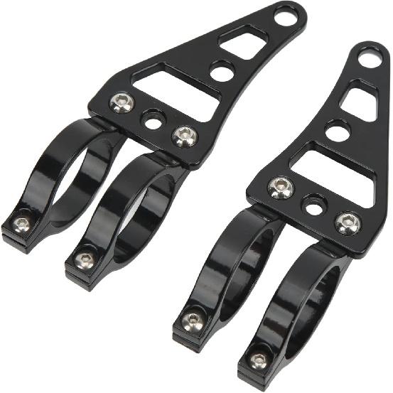 Fork Headlight Mount Bracket, Aluminum Alloy Head Lamp Holder Clamps 2 Pcs Fork Headlight Mount Bracket 41mm Motorcycle Head Lamp Holder Clamps