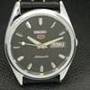 REFURBISHED VINTAGE SEIKO 5 AUTOMATIC 6309A JAPAN MENS BLACK WATCH a701732-5 R206c-a701732