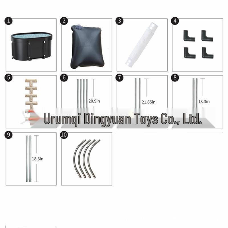 Portable Folding Ice Bath Tub for Adults - Home Assembly Athlete Soaking & Cooling Tub