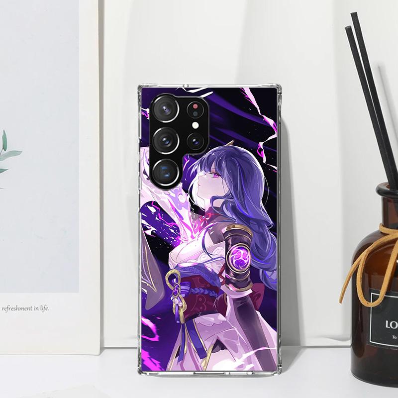 Raiden Shogun Genshin Impact Phone Case For Samsung Galaxy S26 S25 Edge S24 FE S23 S22 Ultra S21 Plus S20 + Art Fundas Back Cove