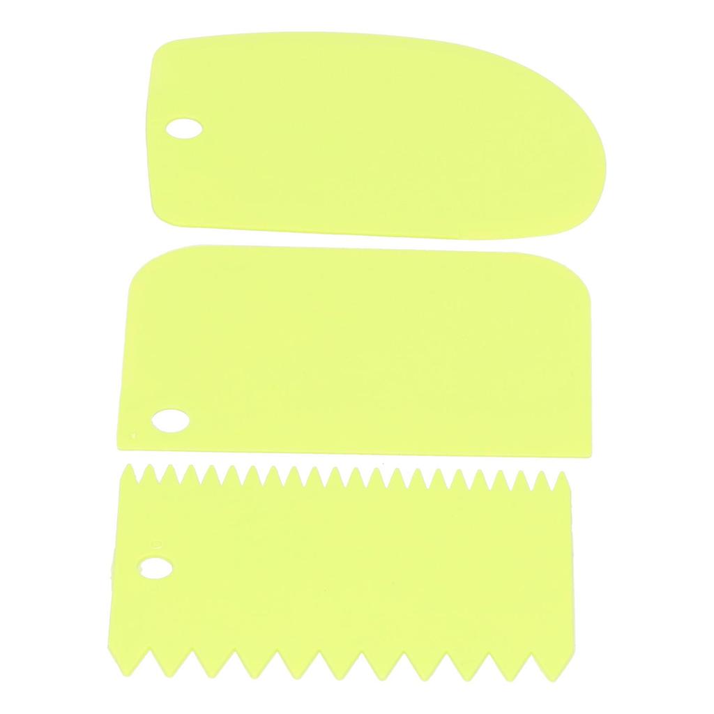 3PCS/Set Cake Cream Scraper Dough Pasty Cutters Scraper Kitchen Tool DIY Baking ToolGreen