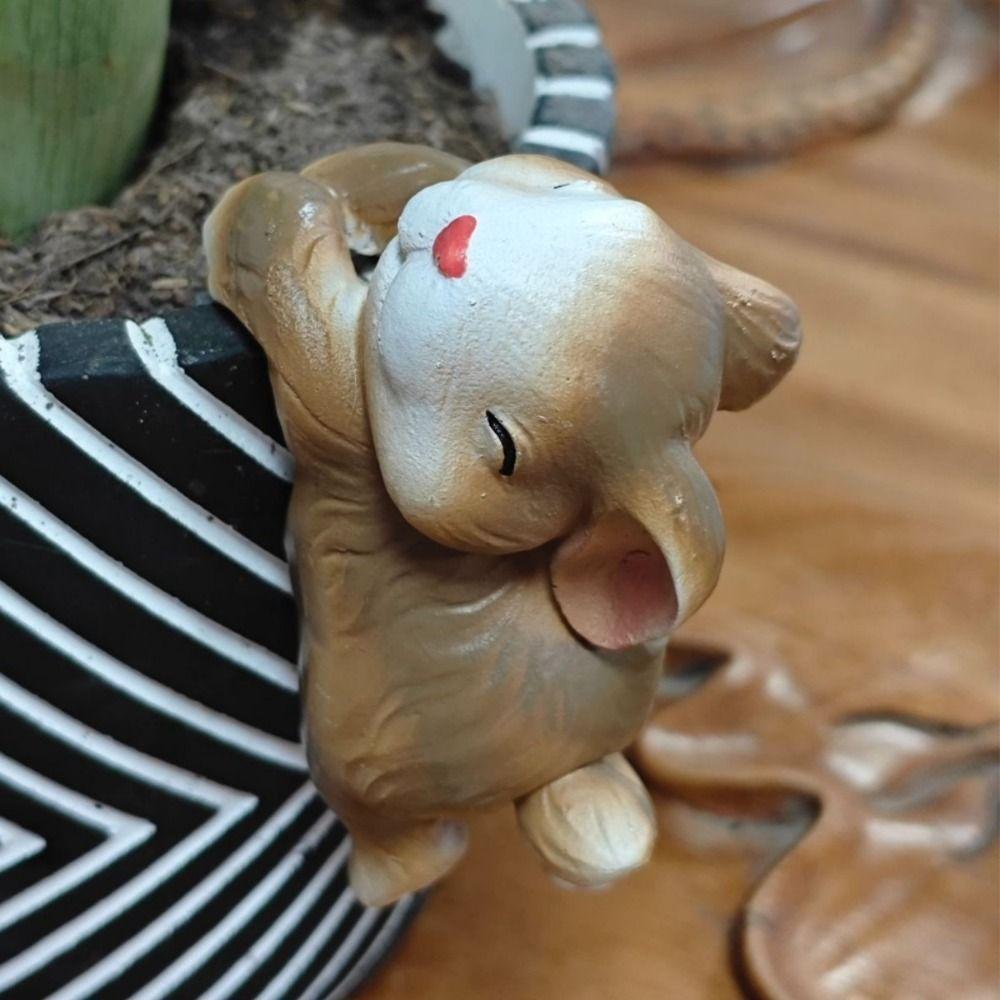 3PCS Cute Hanging Pot Bunny Resin Bunny Plant Holder Creative Rabbit Pot Hangers  Fish Tank
