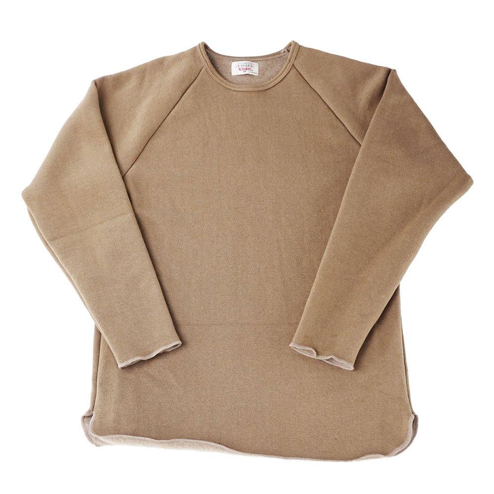 

Бежевый свитшот реглан для женщин и для долгой холодной погоды, холодный крой и сделанный в стиле унисекс [Mochihada] с длинным рукавом, однотонный, рукав, домашняя одежда, одежда, погода, бежевый