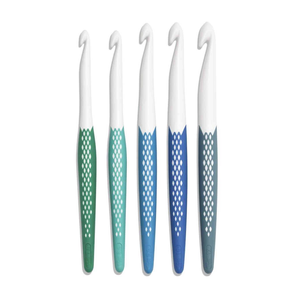 Prym Ergonomic Crochet Hook Set Set of PRM218441 Colorful (7.0/8.0/9.0/10.0/12.0mm) 5-Piece (1 Each)