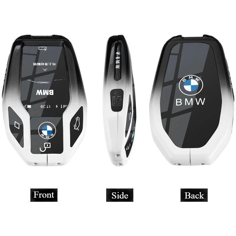 MZFK7 LCD Keycase Touch Screen Car Key Bag Buckle Shell Suitable for BMW 5 Series 535le 7 Series 730li 740 8/6 Series GT X3 X4 X5 X7