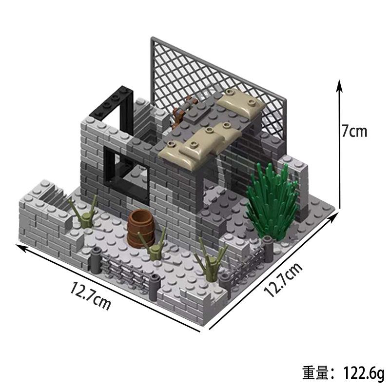 Bricks Toys Model Military Army War DIY Military WW2 Soldiers World 2 Base Observation Tower Assemble Building Blocks Children's