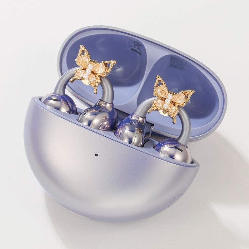 2 Piece Fashion Butterfly Metal Ear Clip Attachment Earphone Charm For FreeClip 1 2 Earbuds Sound Enhancement