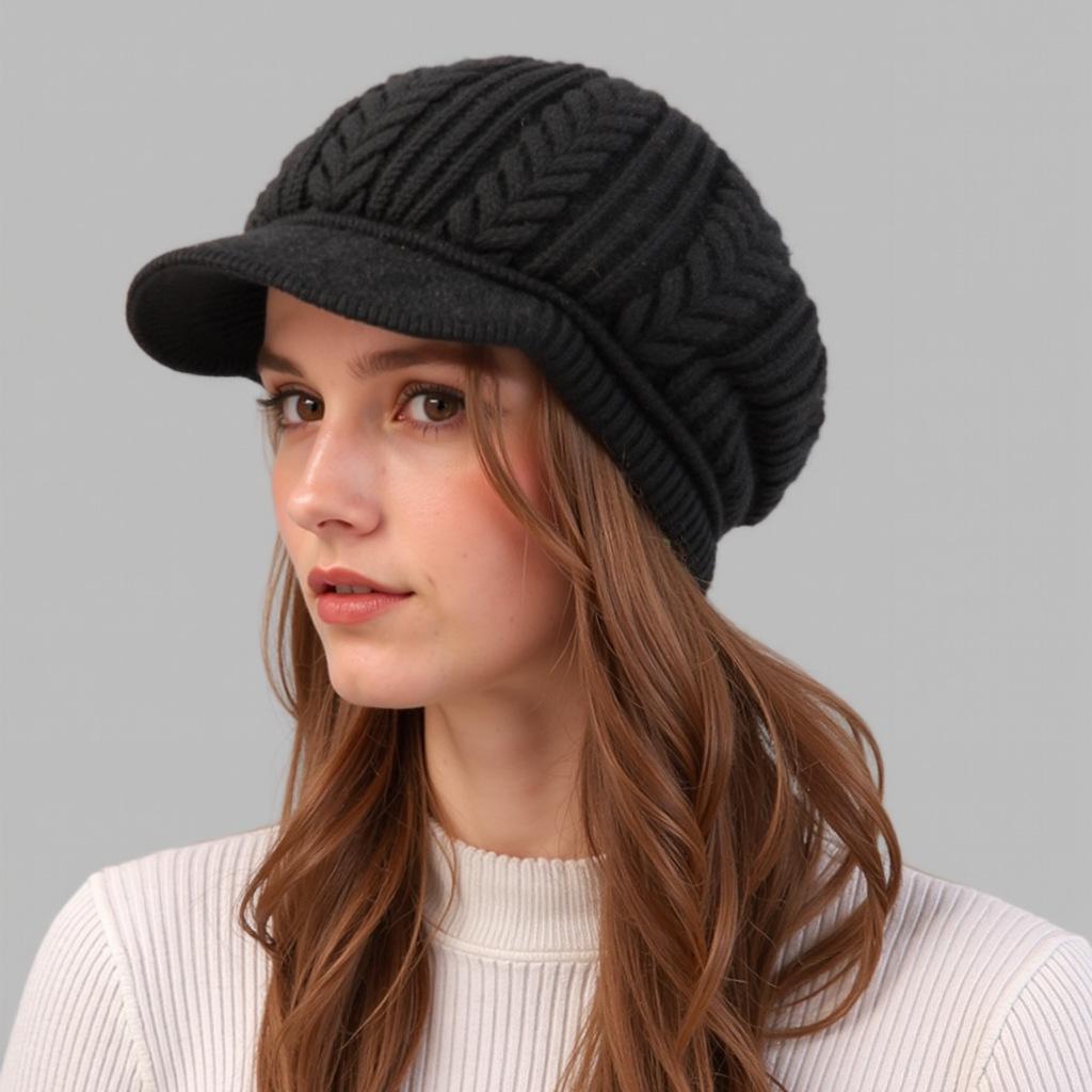 Bonnet en laine tricoté unisexe pour seniors: Chaleur automne/hiver