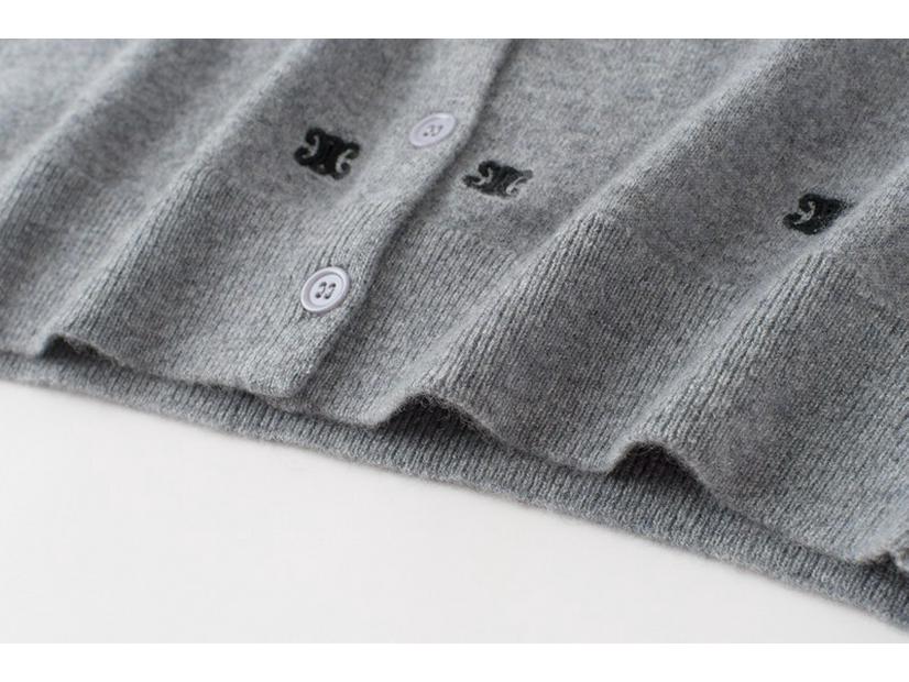 Women's 100% Pure Cashmere Crew Neck Embroidered Loose Sweater