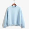 Women's Korean Solid Color Velvet Sweater - Autumn/Winter Baseball Jacket with High Collar