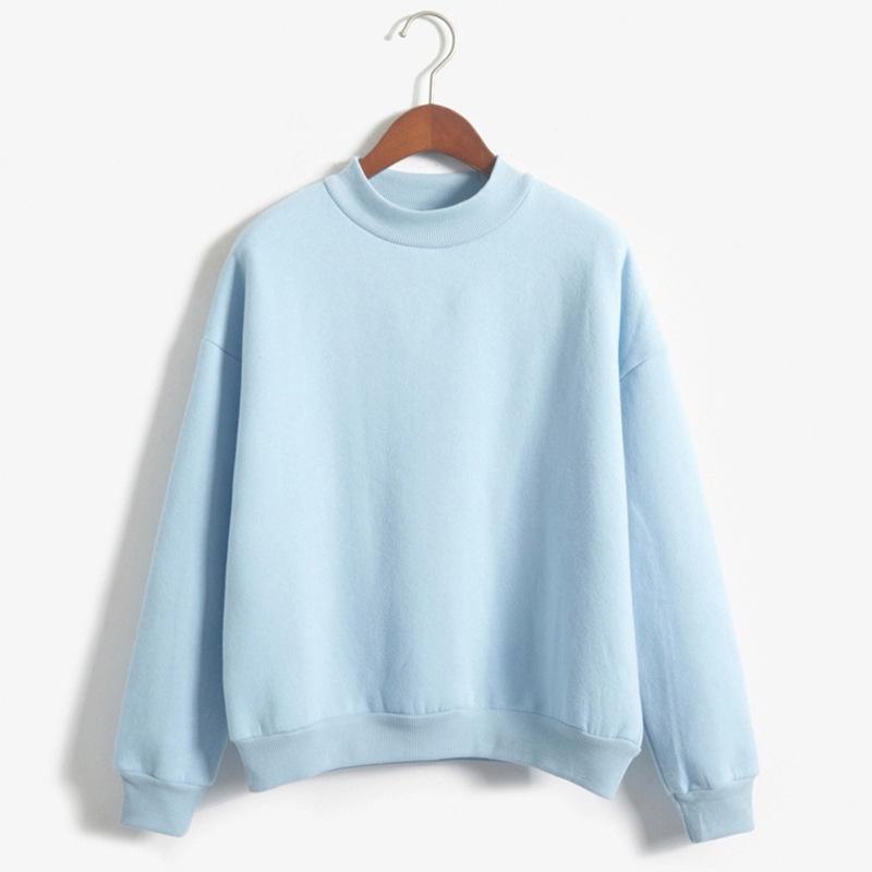 Women's Korean Solid Color Velvet Sweater - Autumn/Winter Baseball Jacket with High Collar