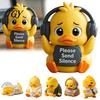 Miniature Duck Craft for Car Interior 3D Printed Sad Yellow Figurines, Cute Tired Worker Resin Creative Healing Gift Friends Desk Ornaments