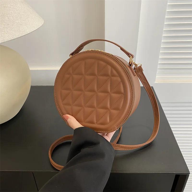 Women's diamond-shaped niche bag small round crossbody shoulder casual feminine personality new fashion