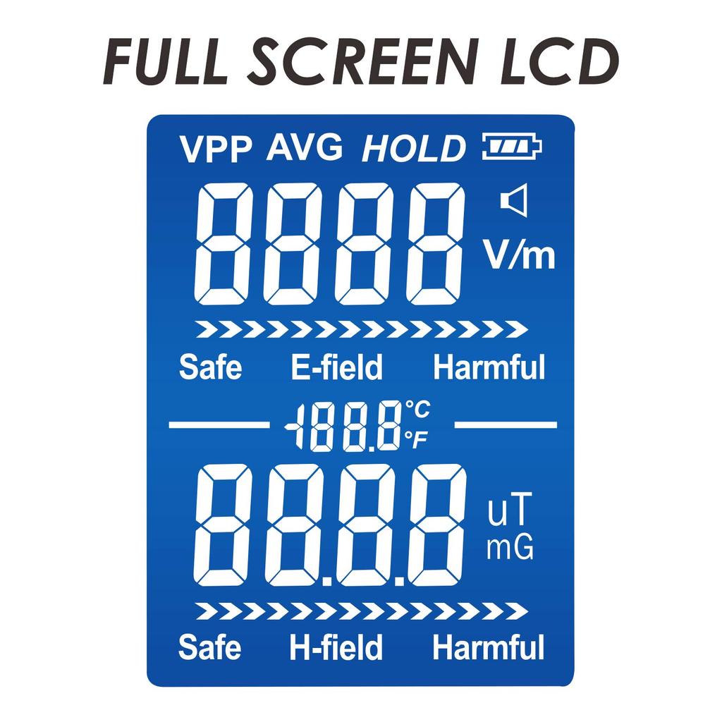 Electromagnetic Radiation Digital Color Screen Tester Household Measuring Instrument Radiation Detector Electromagnetic Field Radiometer