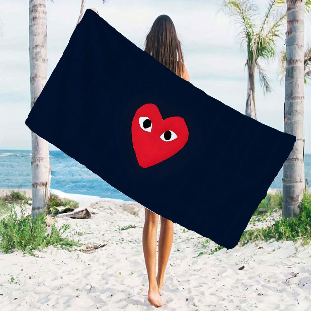 P-Play H-Heart-s Logo Beach Towel Cartoon Quick Dry Microfiber Bath Towel for Swimming Surfing Camping Unisex Holiday