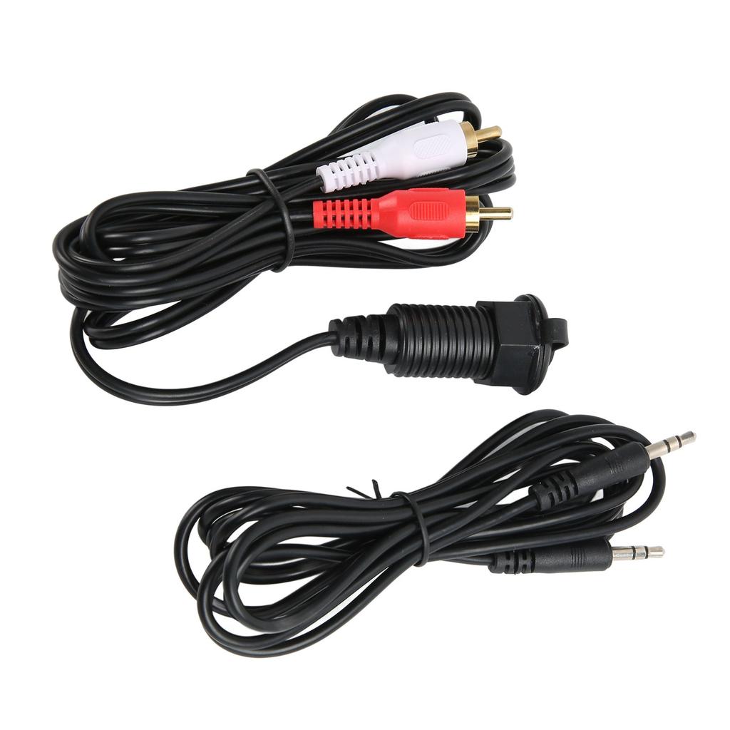 2m6.56ft AUX Panel Mount Cable 3.5mm to 3RCA Dashboard Panel Flush Mount Cable for Car Boat