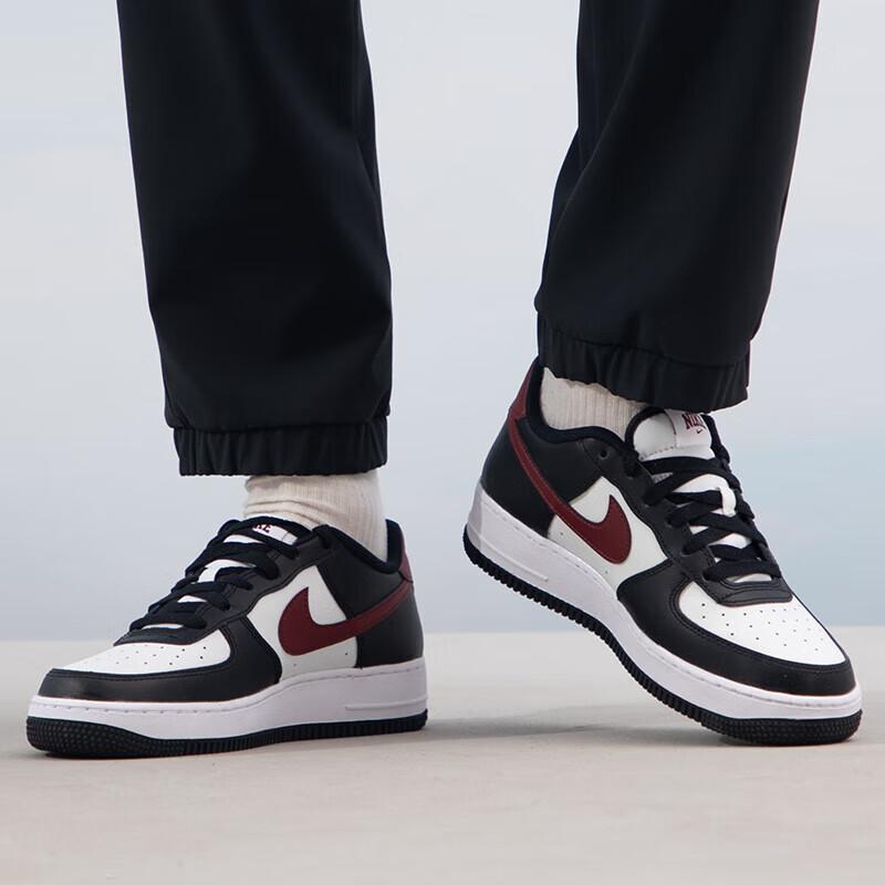 New Nike Air Force 1 GS Black Dark Team Red FZ4351-001