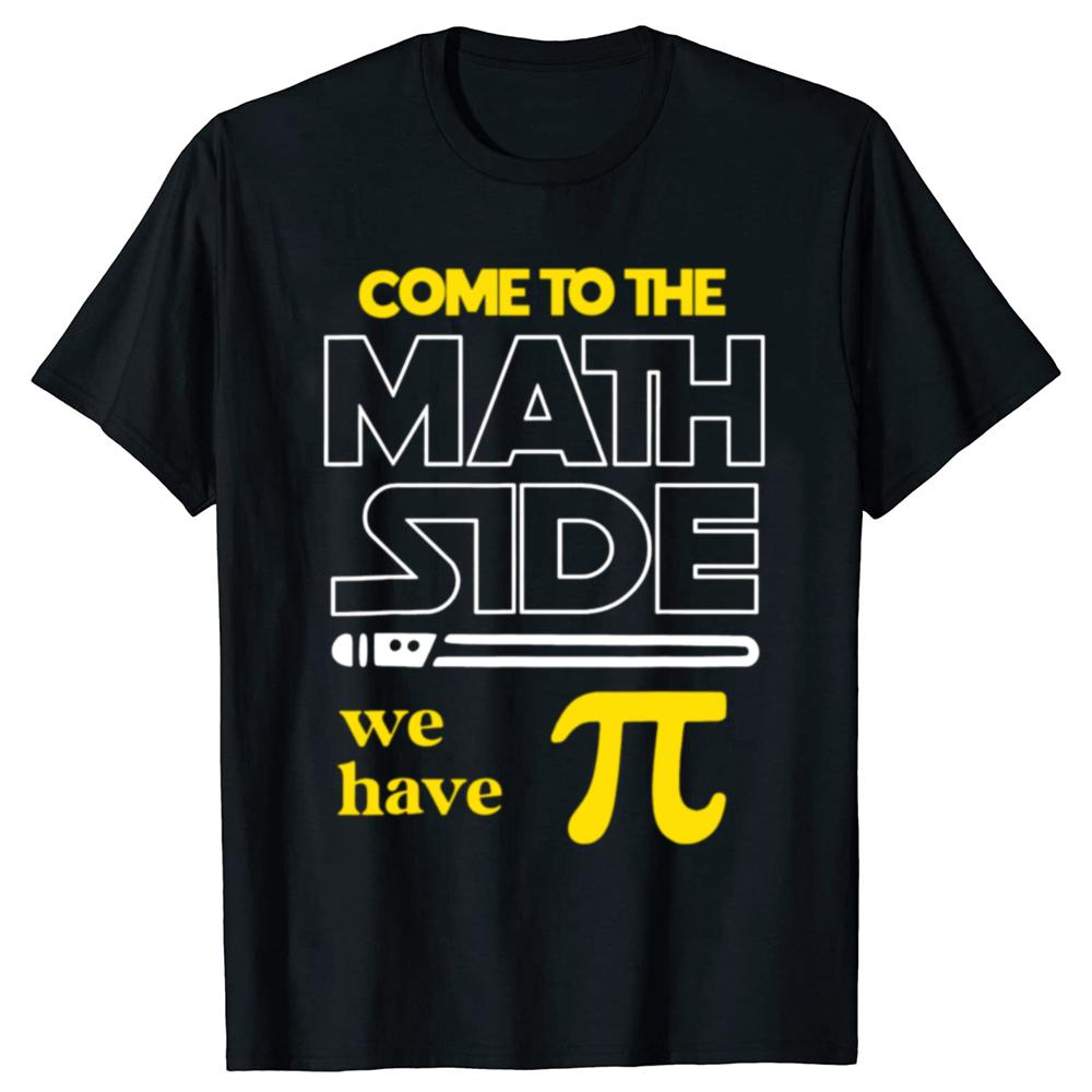 

Funny Come To The Math Side We Have Pi Math T Shirts Summer Graphic Cotton Streetwear Short Sleeve Pi Day Teacher Gifts T-shi... S разноцветный