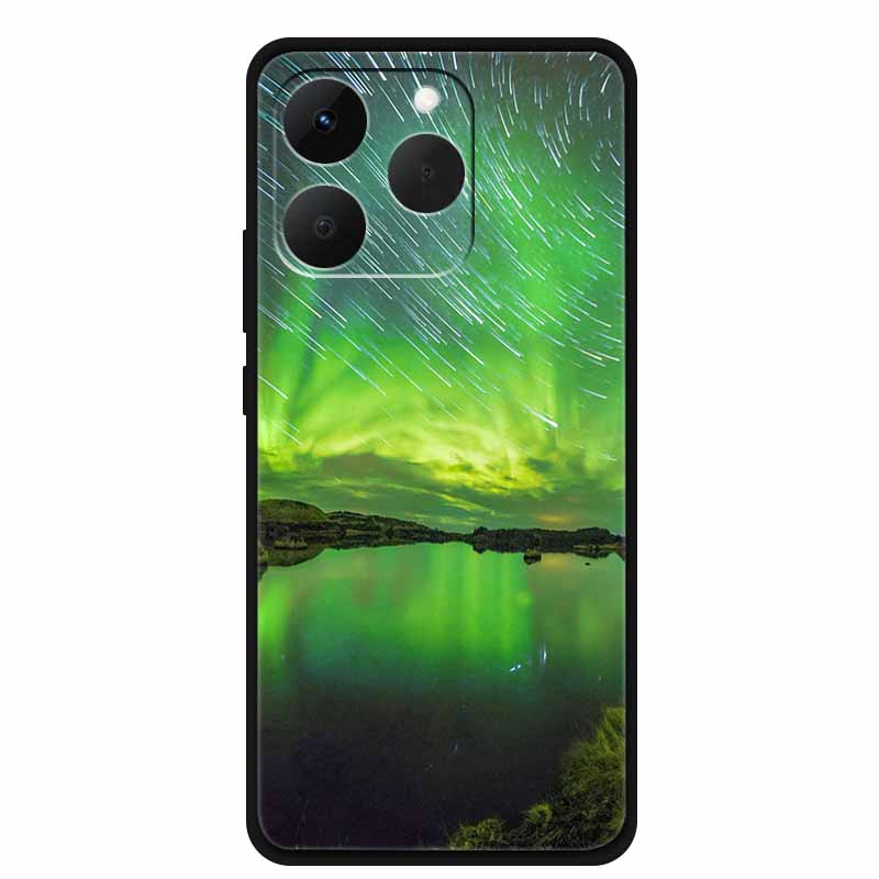 

Чехол для OPPO Realme 15T 5G Роскошный Цветочный Черный Чехлы для Телефона Для Realme 15T 5G Мягкий Силикон ТПУ Животное Мультфильм Ударопрочный Чехол Realme 15T 5G